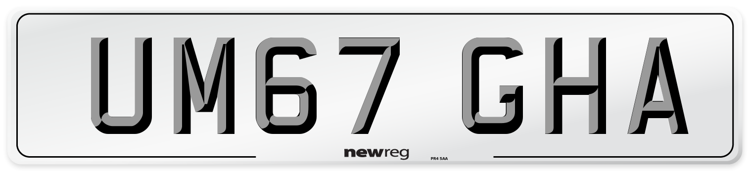 UM67 GHA Number Plate from New Reg